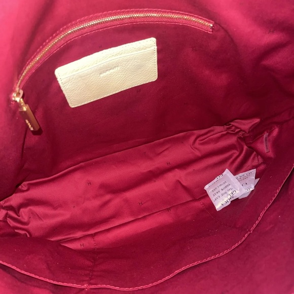 Hammitt Addie Large Zippered Leather Tote Sunstruck Yellow Crocco - Picture 9 of 10